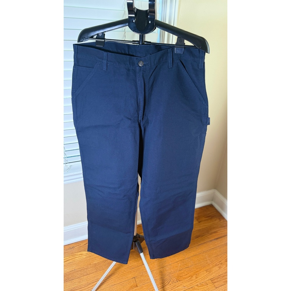 Carhartt Men BN0011-M Loose Fit Washed Duck Utility Work Pants Navy 38x32 NWT